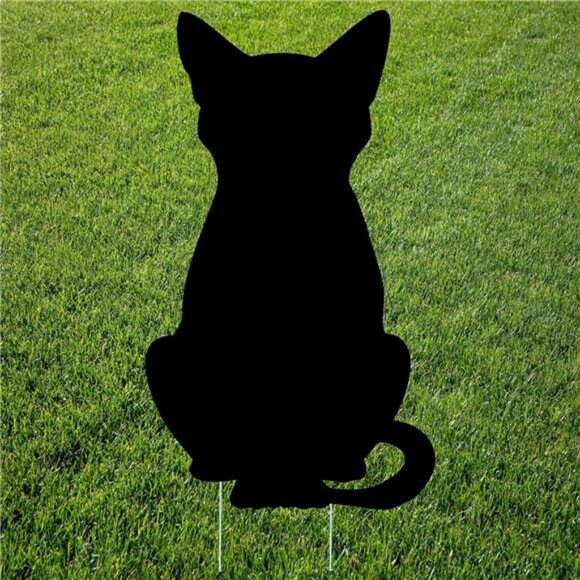 Halloween Black Cat Cats Yard Sign Home Outdoor Lawn Decoration With Stakes - Picture 1 of 6